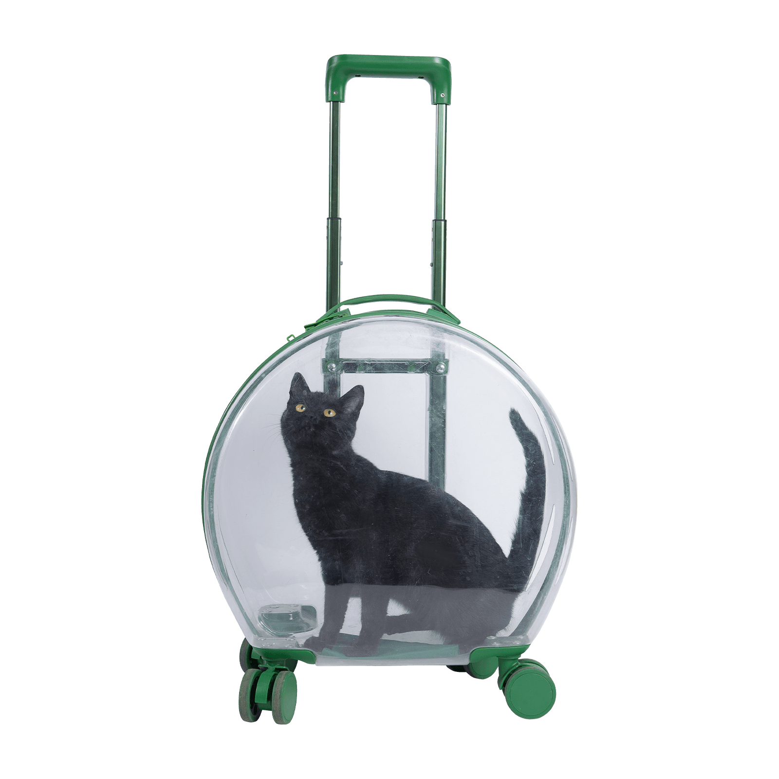 PC Trolley Pet Carrier กระเป๋าเดินทางกระเป๋ากลางแจ้งคุณภาพสูงโปร่งใส