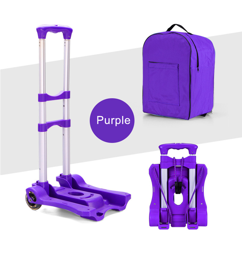 อลูมิเนียม Lugggae รถเข็นคุณภาพสูงพับคงที่ล้อช้อปปิ้ง Heavy Duty รถเข็นอเนกประสงค์แบบพกพารถเข็น Carretillas